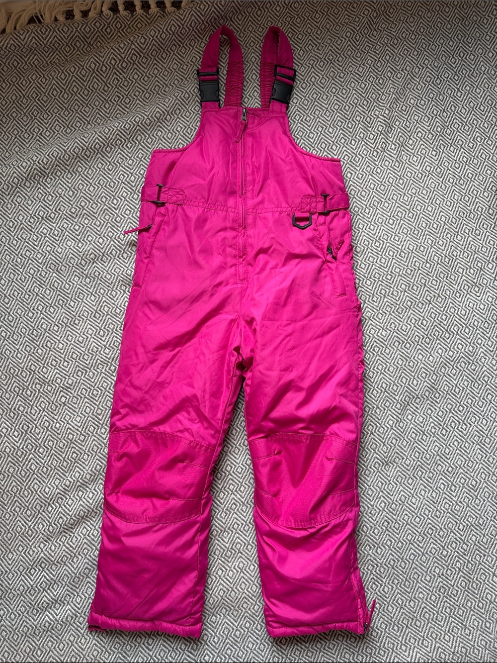 Cherokee Bright Fuchsia Kids Snow Bib Overalls